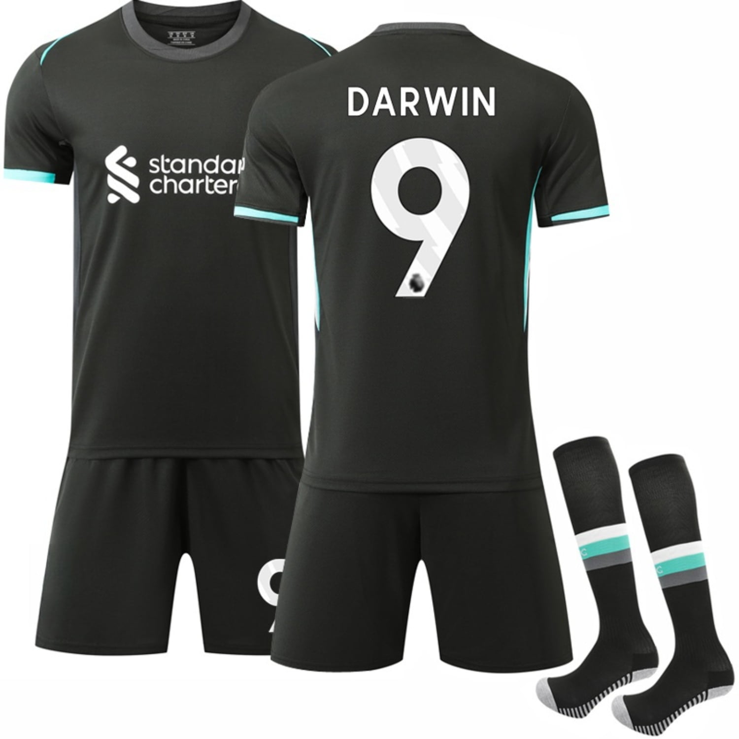 24/25 Away New Soccer Activewear No.9 Darwin Fans Soccer Jerseys Kits
