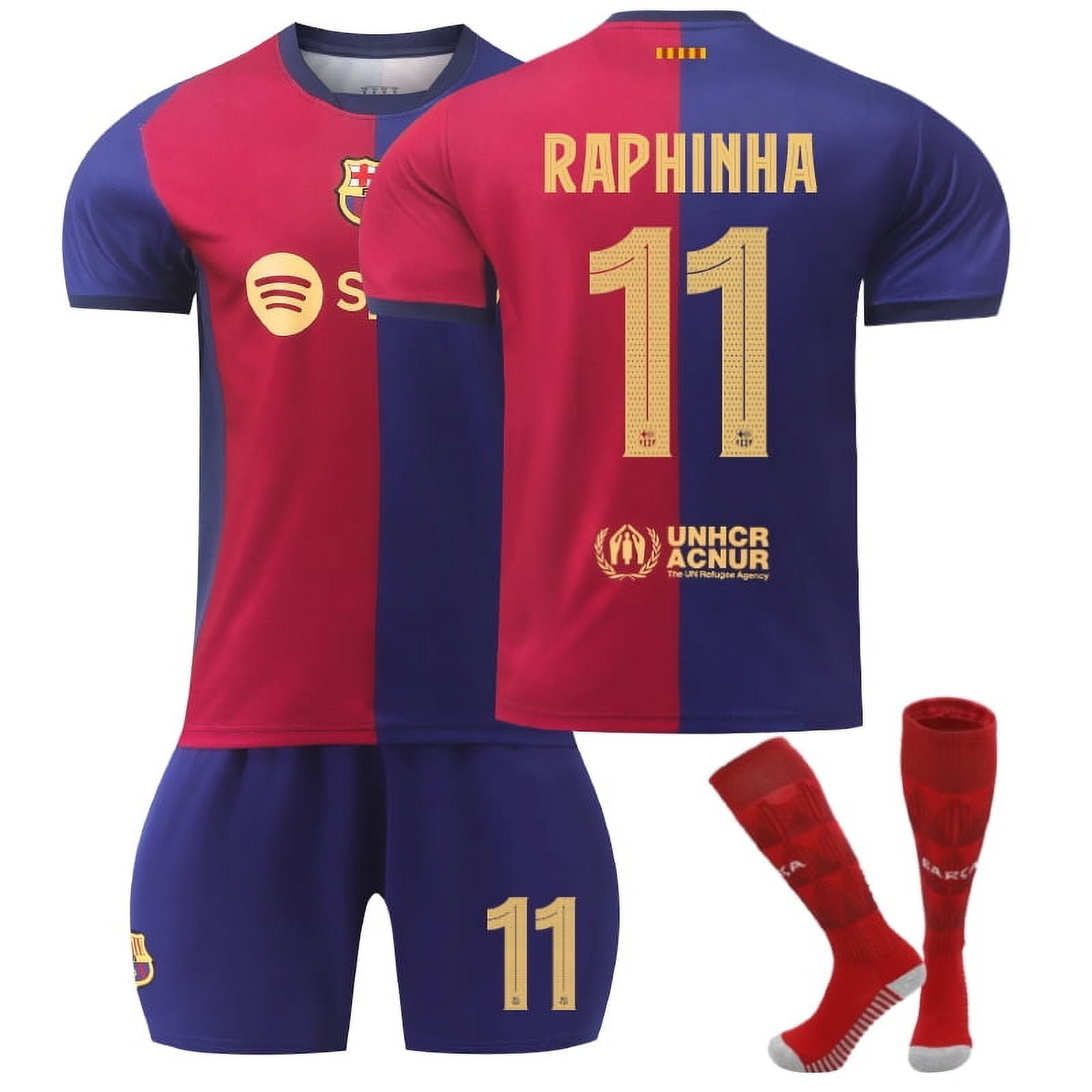 24/25 Barca Champions Home No.11 RAPHINHA Perfect for Adult