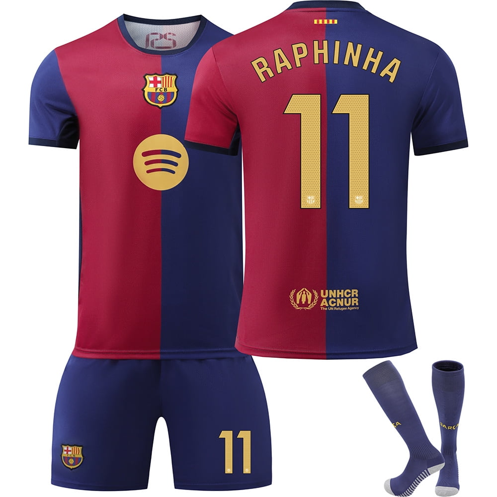 ウェア FC Barcelona RAPHINHA 11 XL 24/25 Barcelona Koszulka domowa 2024/25 RAPHINHA 11