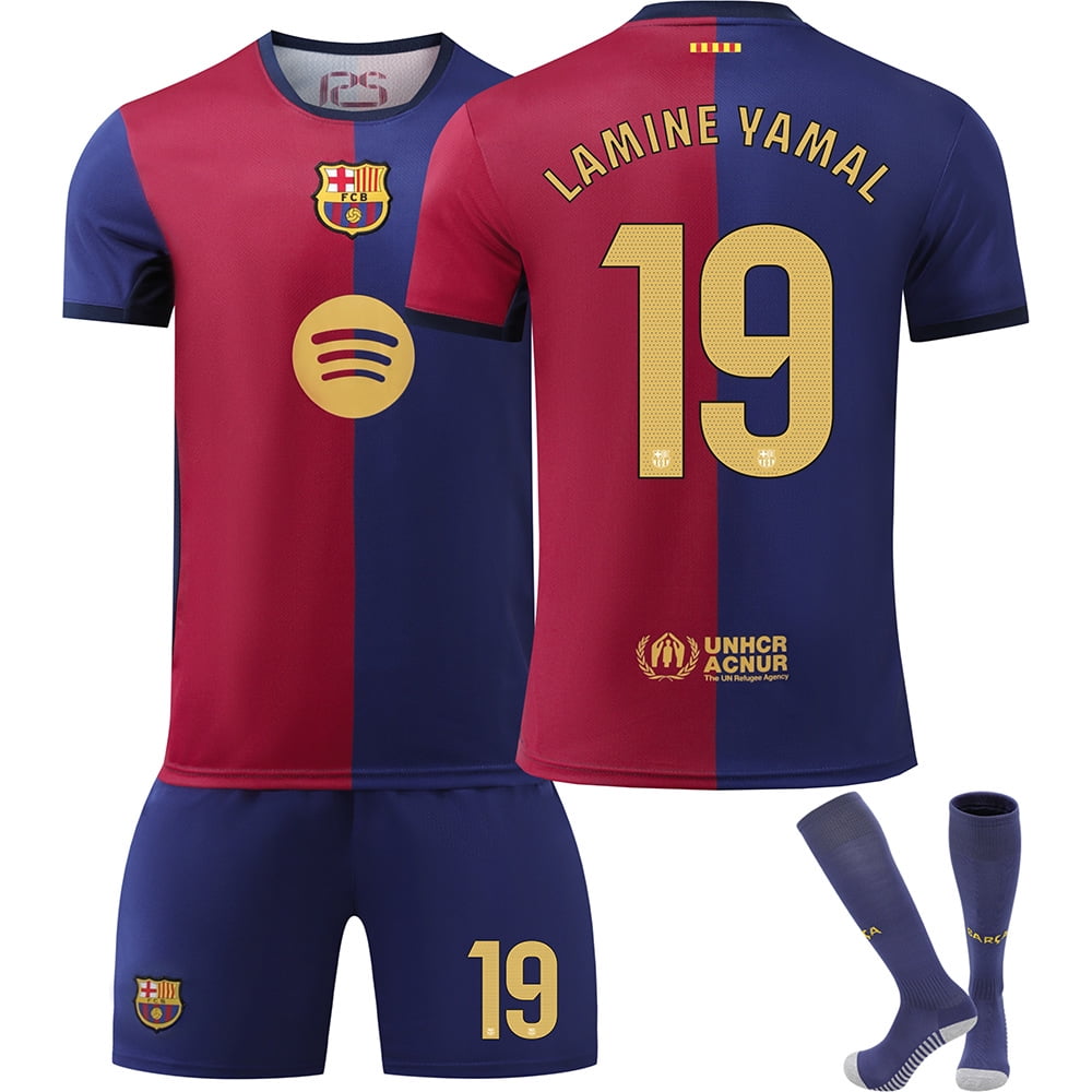 FCバルセロナ Lamine Yamal 19番 ウェアパンツセット L FC Barcelona LAMINE YAMAL 19番シャツ s7176_lamine_yamal_19_fc_barce