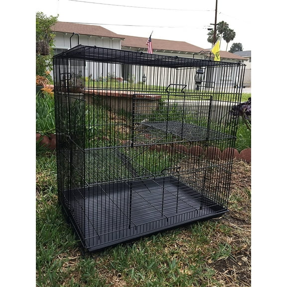 24" 3-Tiers Hamster Mouse Gerbil Guinea Pig Critter Habitat House Small Animal Cage For Chinchilla Degu Rats Mice Ferret