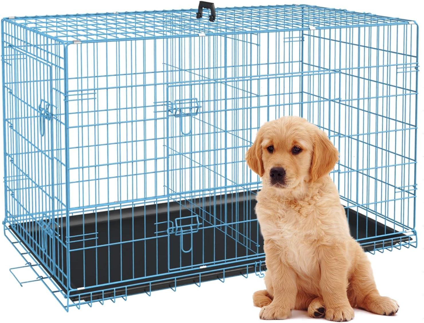 24,30,36,42,48 Inch Dog Crates for Large Dogs Folding Mental Wire Crates Dog Kennels Outdoor and