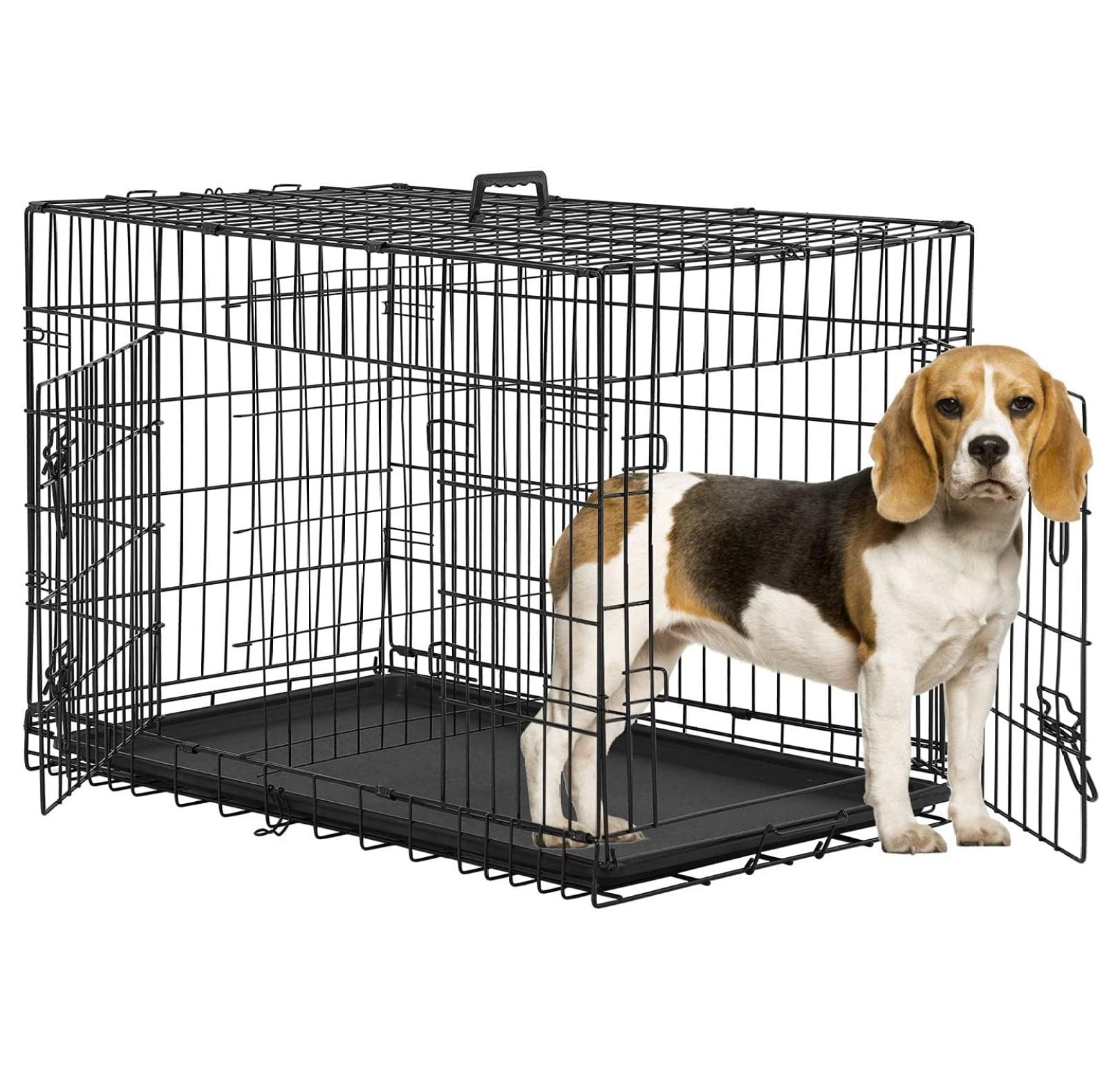 24,30,36,42, Inch Dog Crates for Large Dogs Folding Mental Wire Crates