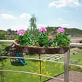 thumbnail image 1 of 24/30/36Inch Fence Planter Window Railing Planter with Coco Liner, Large Wall Mounted Hanging Plant Basket Flower Boxes, Cushion Groove Window Box Flower Pots for Garden, Balcony, Porch, Fence, Patio, 1 of 4