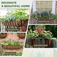 thumbnail image 1 of 24/30/36Inch Fence Planter Window Railing Planter with Coco Liner, Large Wall Mounted Hanging Plant Basket Flower Boxes, Cushion Groove Window Box Flower Pots for Garden, Balcony, Porch, Fence, Patio, 1 of 4