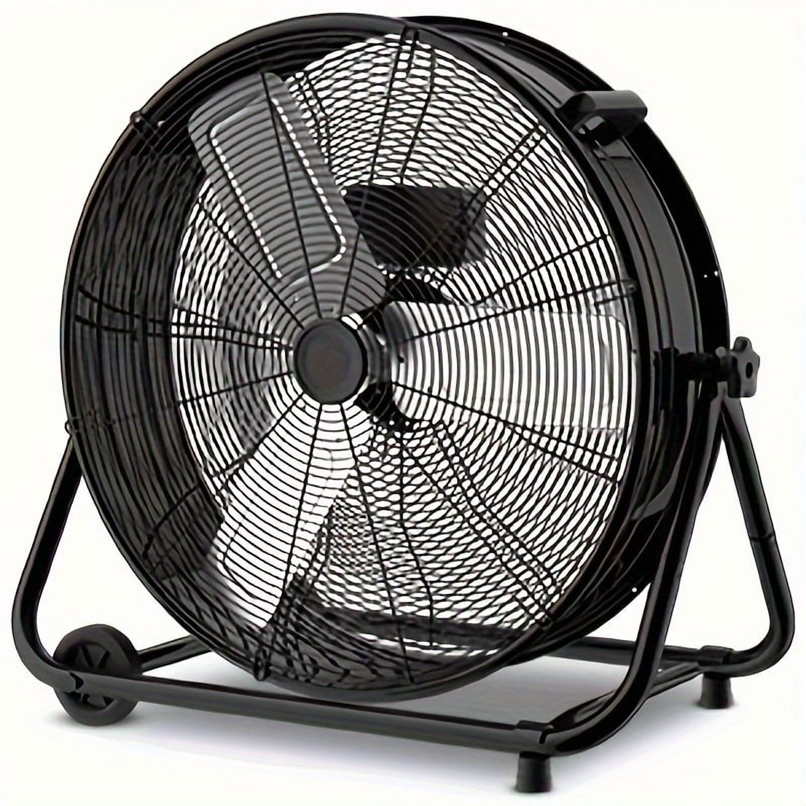 24 Inch Industrial Drum Fan – 3 Speed, Rolling Floor Fan, 4800-8800 CFM, Indoor/Outdoor