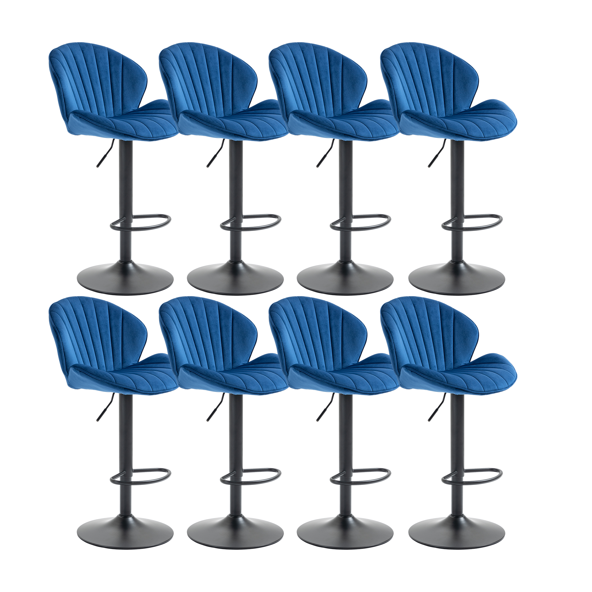 24-32 Inch Velvet Swivel Bar Stools with Back, Velvet Upholstered and ...