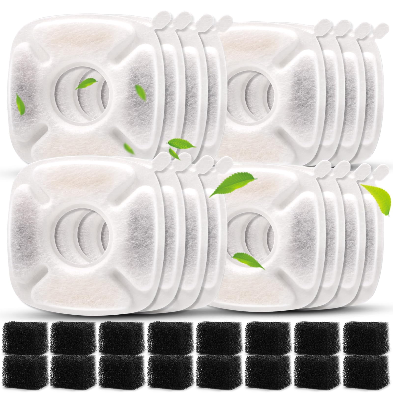 24/32 Pcs Replacement Filters For Veken 95Oz Pet Fountain - Cat & Dog Water Fountain Filters