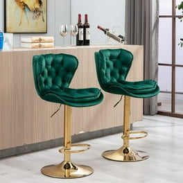 Flash Furniture Vincent 2 Pack Modern Yellow Vinyl Adjustable Bar Stool with Back Counter Height Swivel Stool with Chrome Pedestal Base Walmart