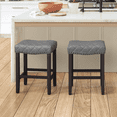 24" Counter Height Bar Stools Backless Counter Stools with Wooden Legs