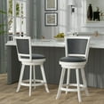 24" Counter Height Swivel Bar Stools High Back Counter Stools with Grey