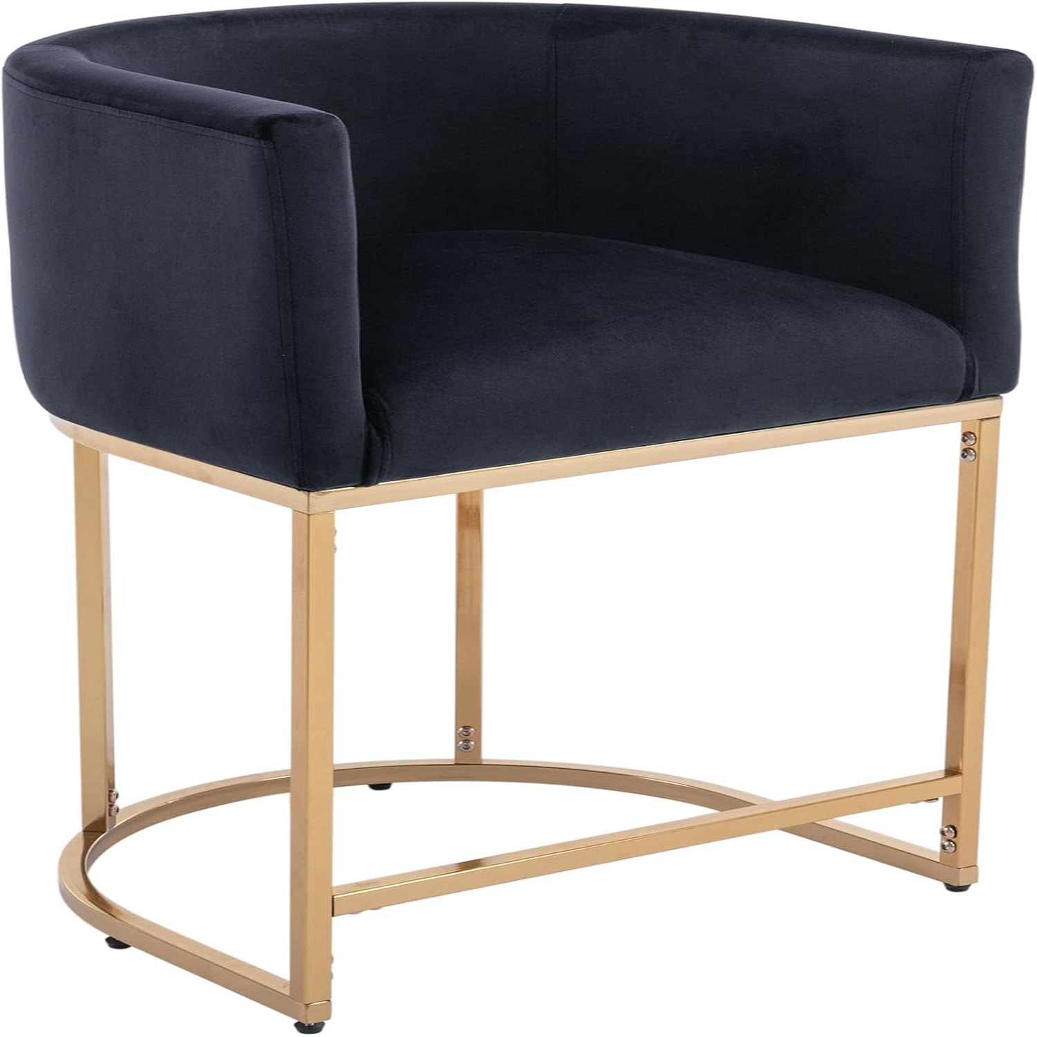 24" H Velet Counter Height Bar Stool with Barrel Back and Arms 4.5" H