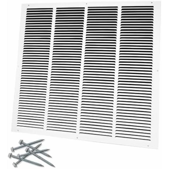 24"W x 24"H [Duct Opening Size] Steel Return Air Grille, Air Return Vent Cover for Ceiling and Sidewall - HVAC Air Vent Covers - [Outer Dimensions: 25.75"W x 25.75"H]