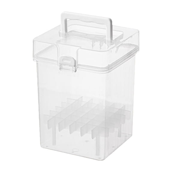 24/36/48/60/80/120 Slots Transparent Marker Organizer Case, Plastic Marker Storage Box, Transparent Marker Case Storage Container with Removable Slots, Organizer for Art Supplies(Clear1,4.7x4.7x6.7")