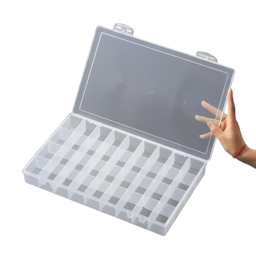 24 36 48 Grids Paint Organiser Case Jewelry Storage Box Clear Plastic Storage Case for Jewelry Beads Painting DIY Craft