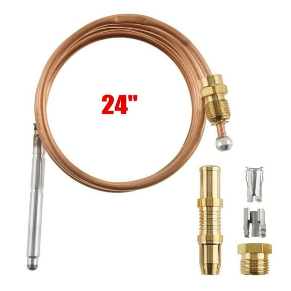 24/36 Inch Copper Thermocouple For Thermostat Control Pilot Burner Replacement Fits Robertshaw Rheem 1900 Series Hvac Gold 24 Inch