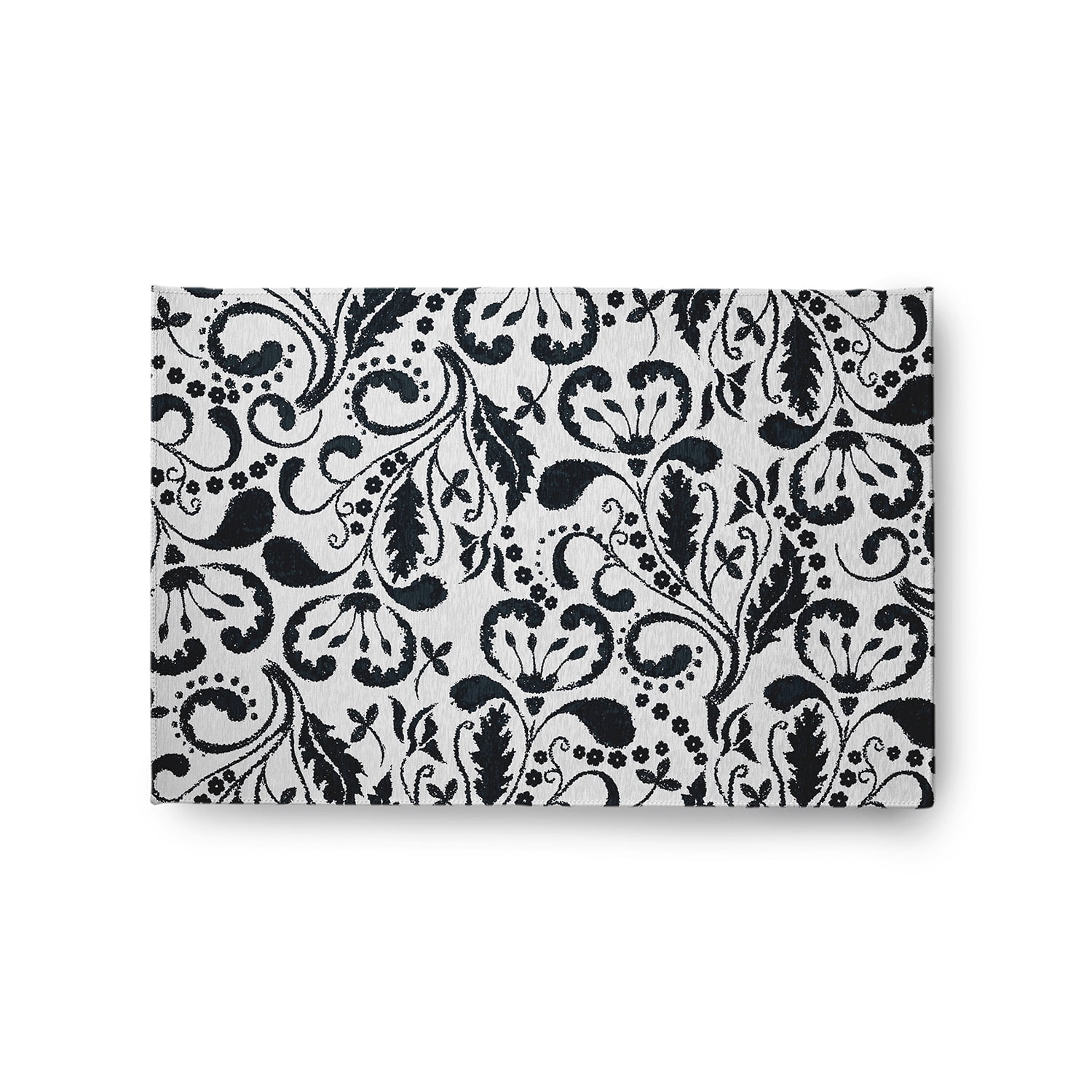 24" 36" Simply Daisy Aurora French Country Chenille Area Rug, Black