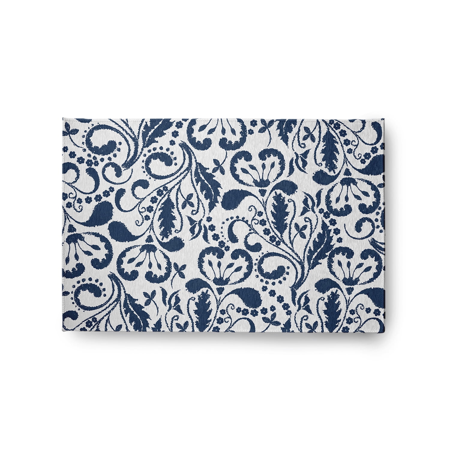 24" 36" Simply Daisy Aurora French Country Chenille Area Rug, Blue