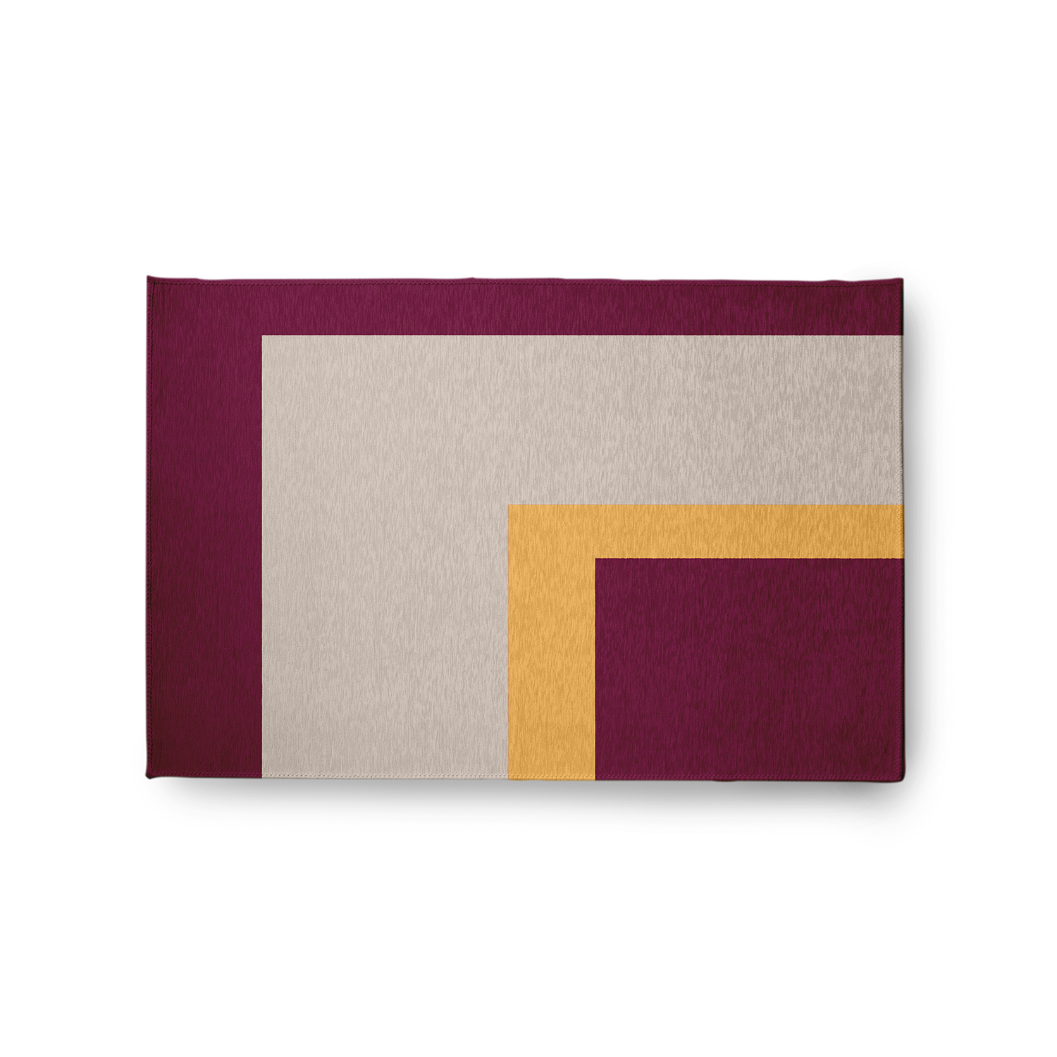 24" 36" Simply Daisy Bold Blocks Modern & Contemporary Chenille Area Rug, Maroon Red