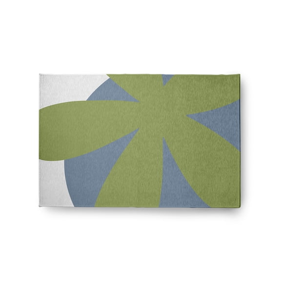 24" 36" Simply Daisy Bold Flower Modern & Contemporary Chenille Area Rug, Apple Green