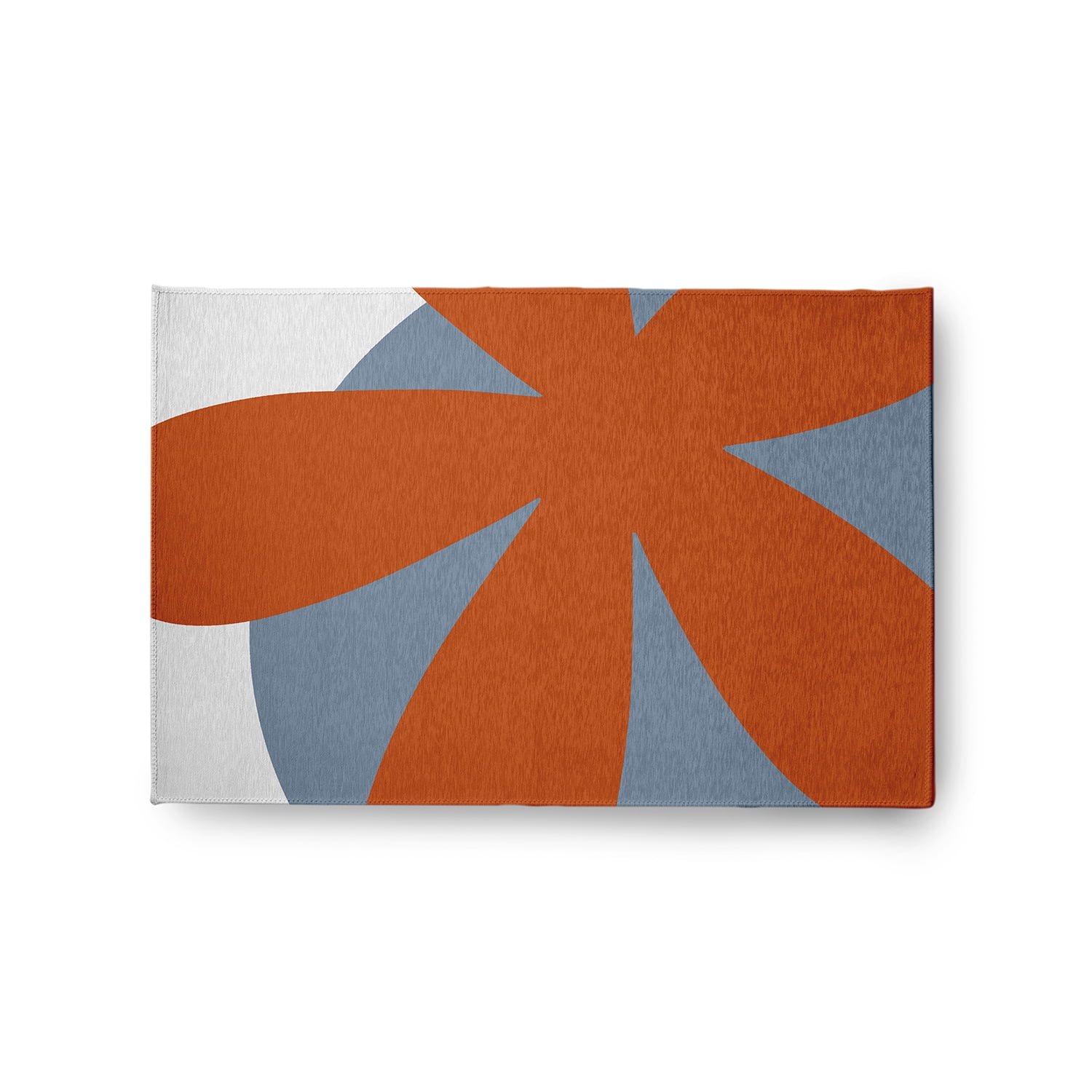 24" 36" Simply Daisy Bold Flower Modern & Contemporary Chenille Area Rug, Perfect Orange