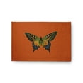 thumbnail image 1 of 24" 36" Simply Daisy Colorful Butterfly Swallowtail Novelty Chenille Area Rug, Perfect Orange, 1 of 4