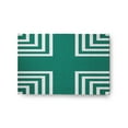 thumbnail image 1 of 24" 36" Simply Daisy Corner Stripes Modern & Contemporary Chenille Area Rug, Kelly Green, 1 of 4