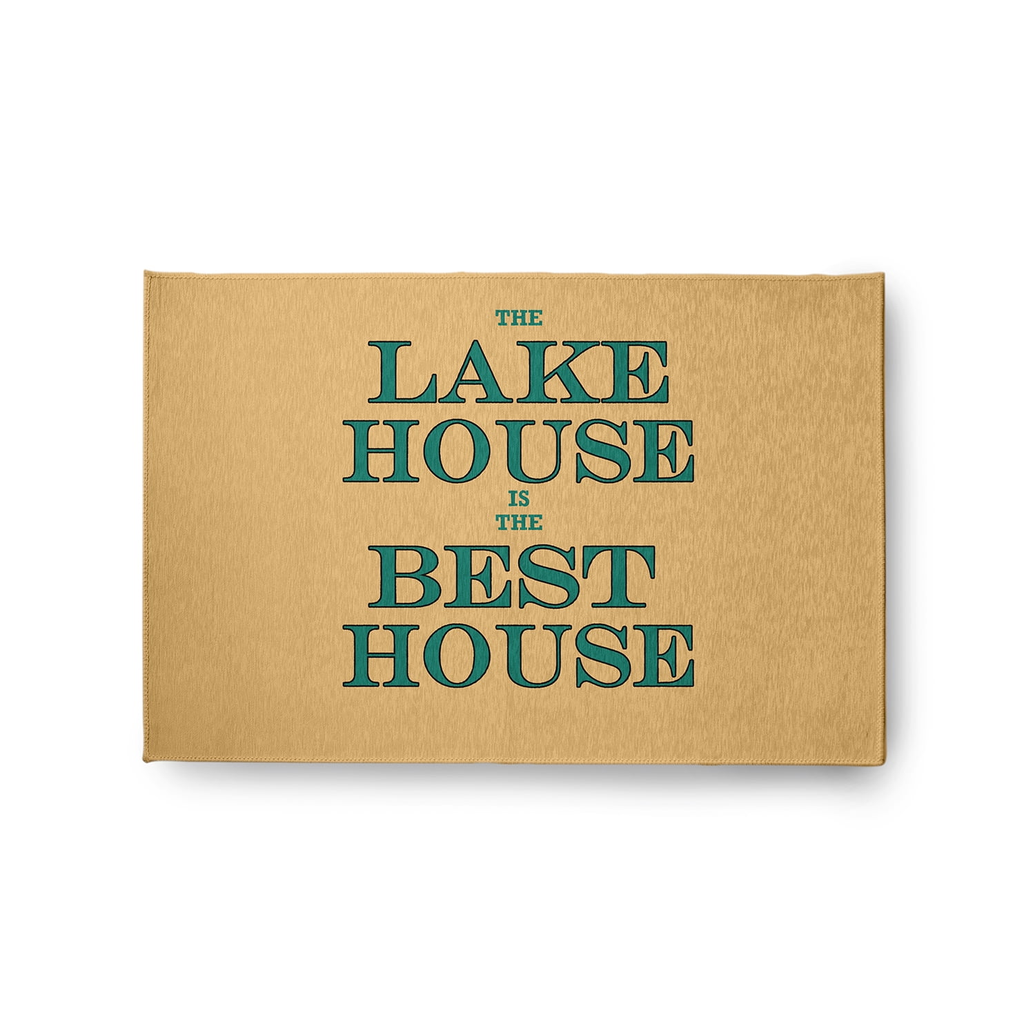 24" 36" Simply Daisy Lake House Best House Beach Style Chenille Area Rug, Kelly Green