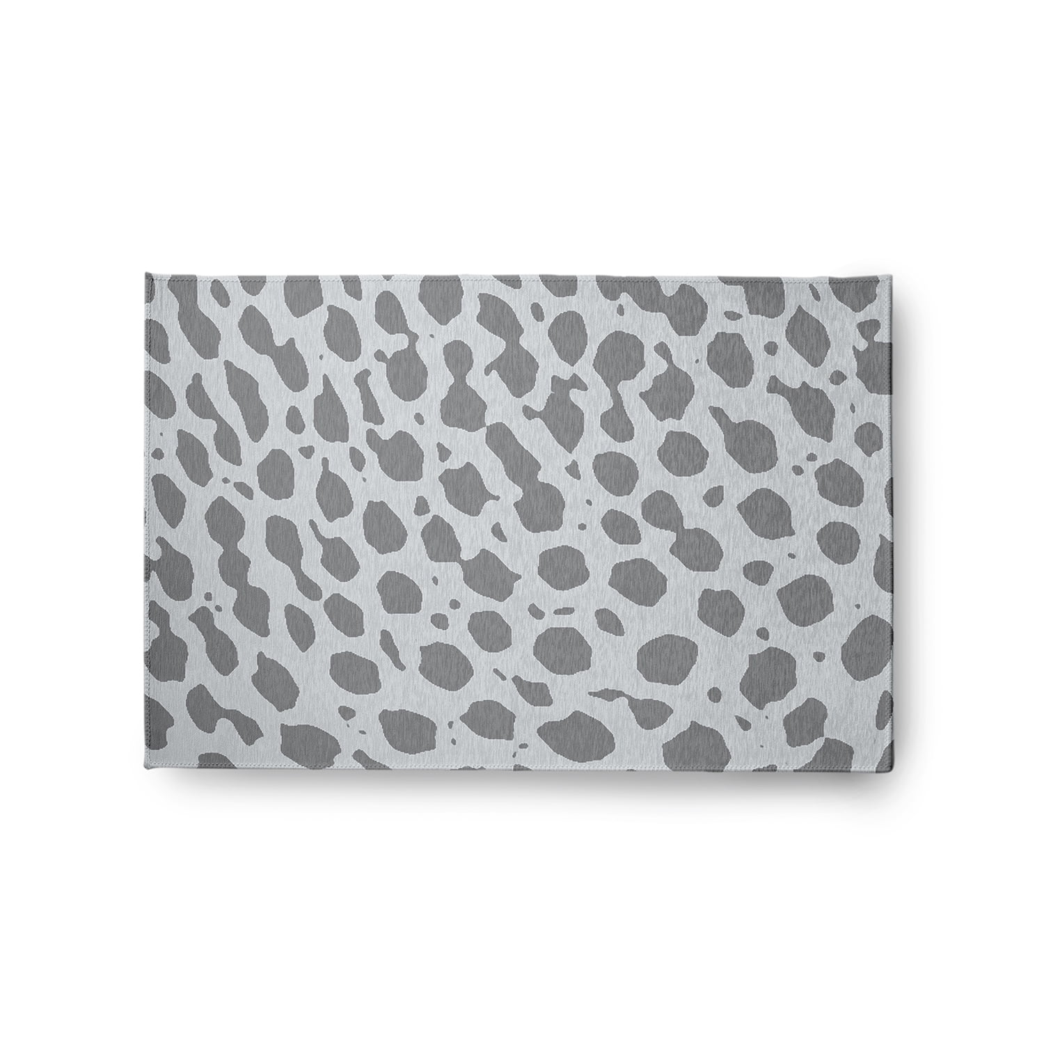 24" 36" Simply Daisy Leopard Pattern Modern & Contemporary Chenille Area Rug, Dark Grey
