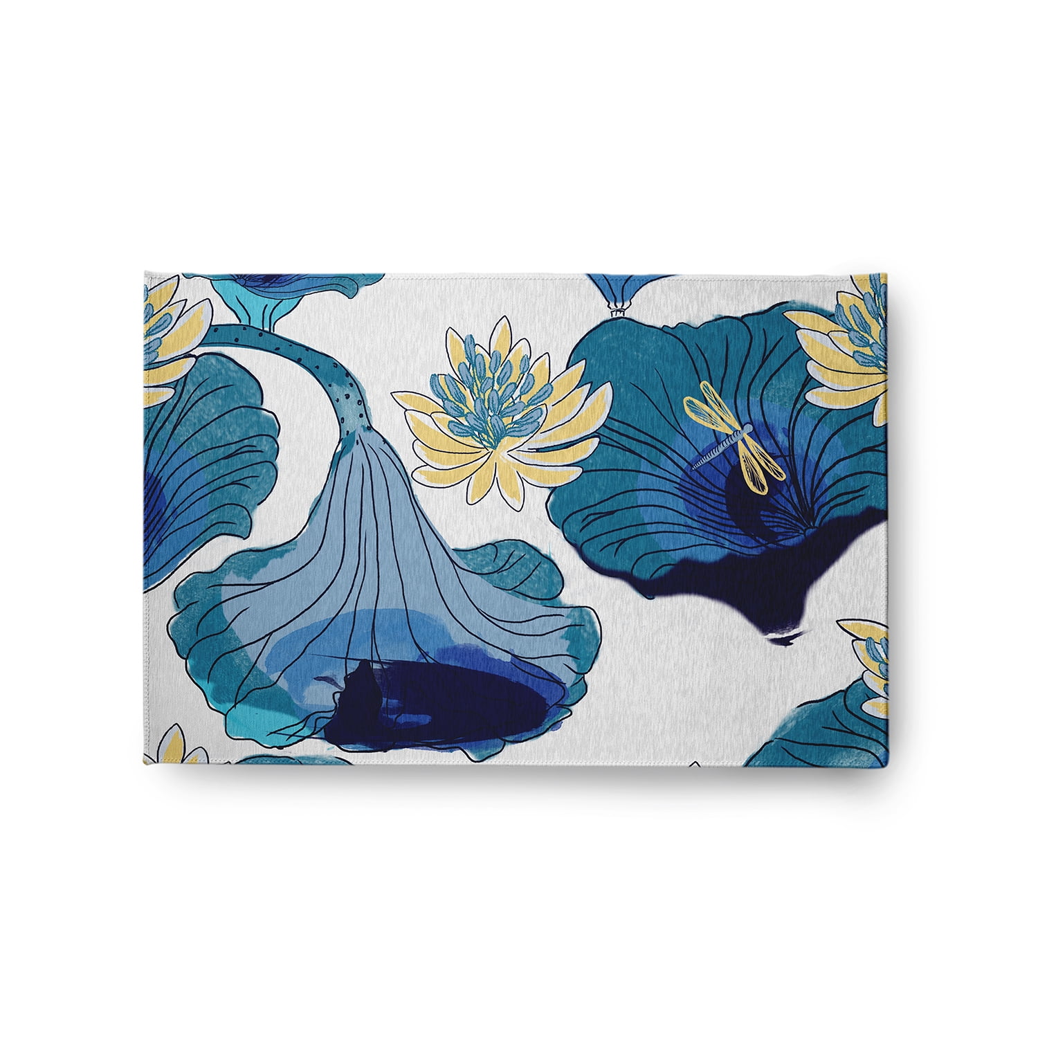 24" 36" Simply Daisy Lotokoi Oriental Chenille Area Rug, Blue
