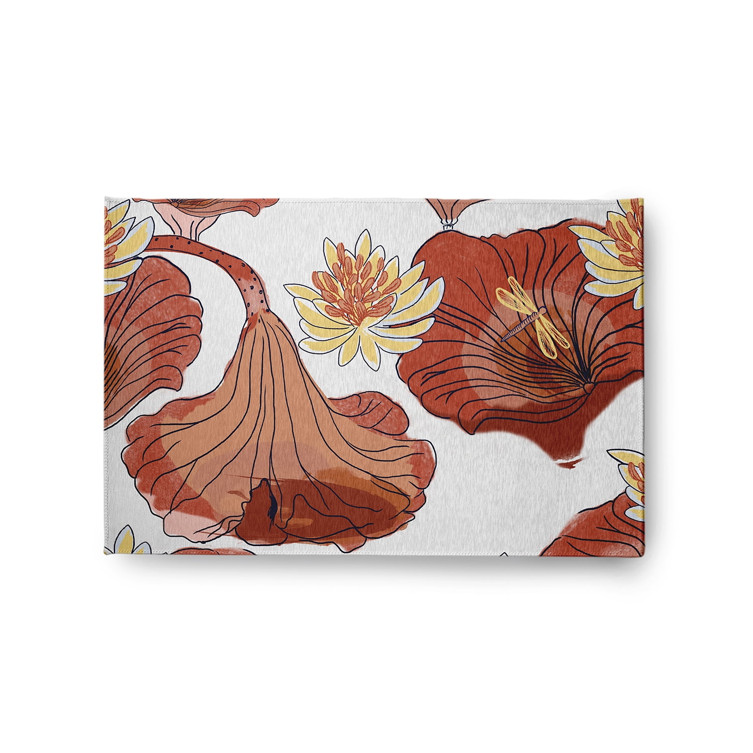 24" 36" Simply Daisy Lotokoi Oriental Chenille Area Rug, Orange