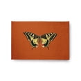 thumbnail image 1 of 24" 36" Simply Daisy Rare Swallowtail Butterfly Novelty Chenille Area Rug, Perfect Orange, 1 of 4