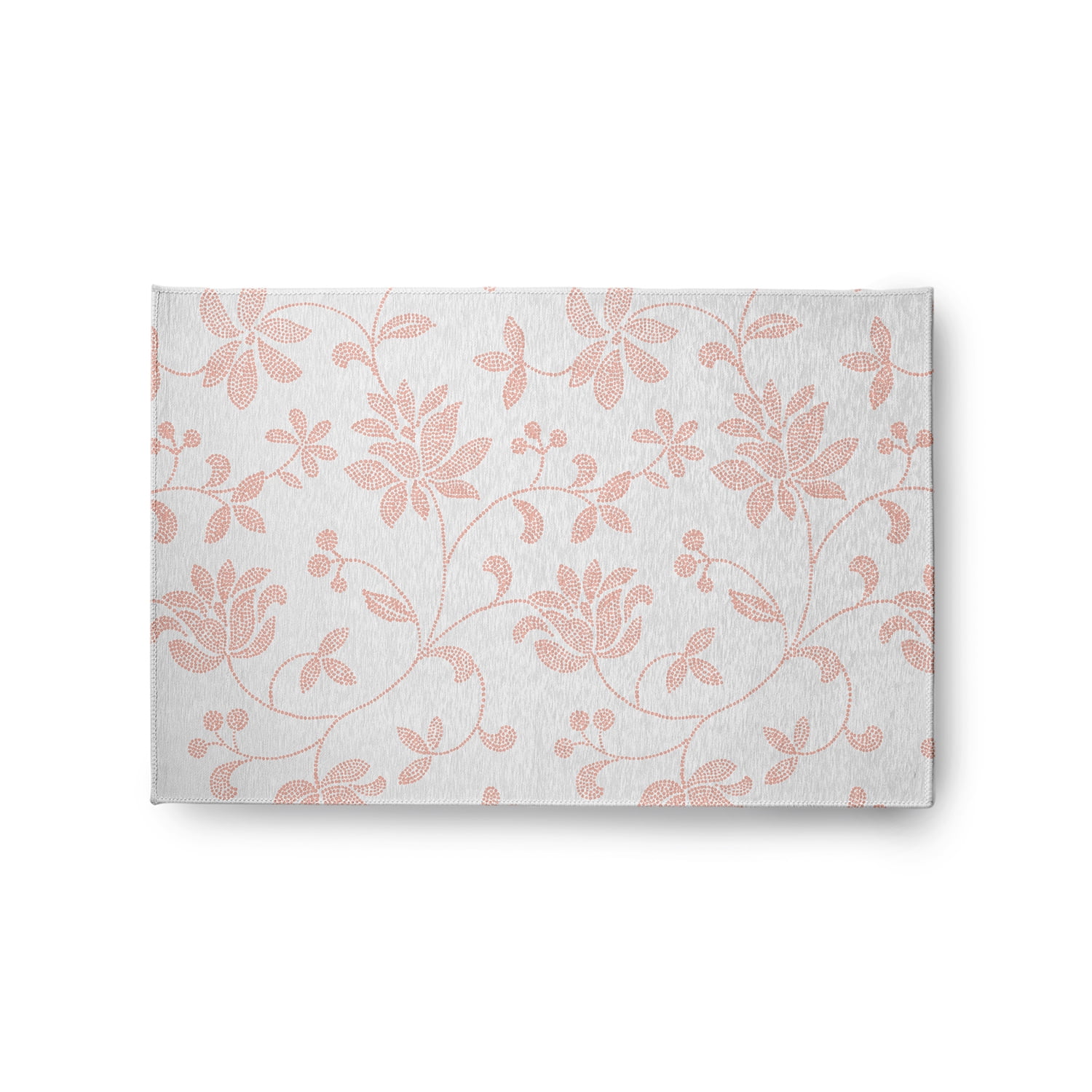 24" 36" Simply Daisy Traditional Floral French Country Chenille Area Rug, Blush