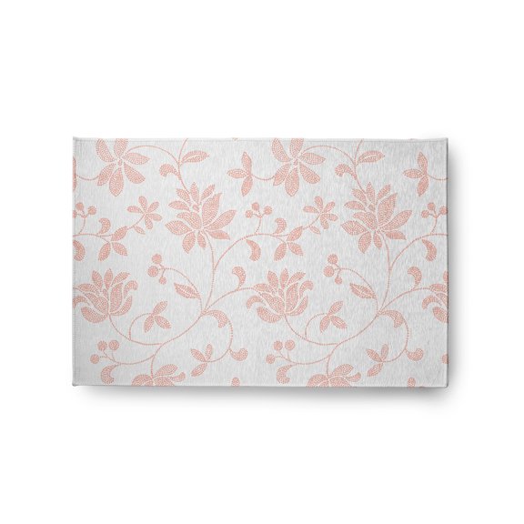 24" 36" Simply Daisy Traditional Floral French Country Chenille Area Rug, Blush