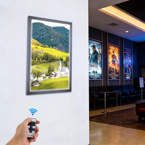 24*36inch 25W LED Poster Movie Frame Backlit Light Box Advertising Sign Display for Homes, Theaters