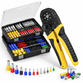 24-4 AWG | 11 Sizes | Hex Ferrule Crimping Tool Kit with Wire Terminal ...