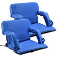 thumbnail image 1 of 24.4" Wide Stadium Seat For Bleachers With Back Support 6 Reclining Options,Folding Bleacher Chair,Comfortable Cushion,Water-Resistant,Portable For Sporting Events,Camping, 1 of 7