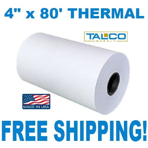 (24) 4" x 80' THERMAL PAPER ROLLS FOR ZEBRA RW / QL 420 PRINTERS ~FREE SHIPPING~