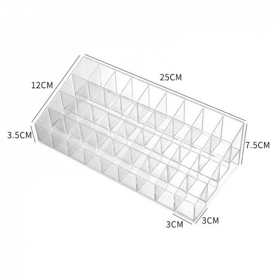 24/40 Lattice Trapezoid Plastic Transparent Makeup Display Rack Lipstick Stand Rack Cosmetic Organizer Holder Box High Quality