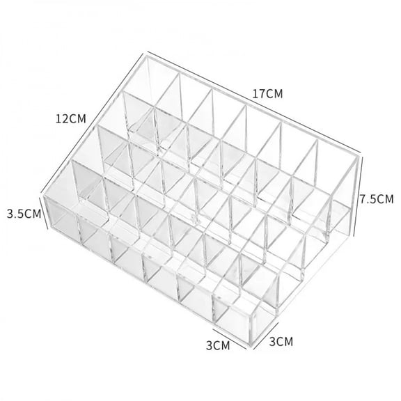 24/40 Lattice Trapezoid Plastic Transparent Makeup Display Rack Lipstick Stand Rack Cosmetic Organizer Holder Box High Quality