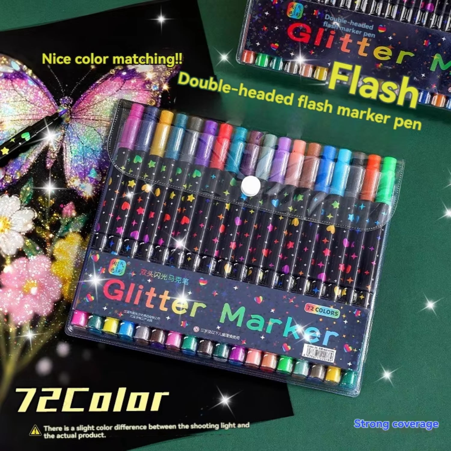 24/48/72/96 Colors Acrylic Paint Markers, Dual-Tip with Fine Tip and Brush Tip Pens for Stone, Wood, Calligraphy, Canvas, Ceramic, Metal, Glass, Rock Painting, and DIY Crafts