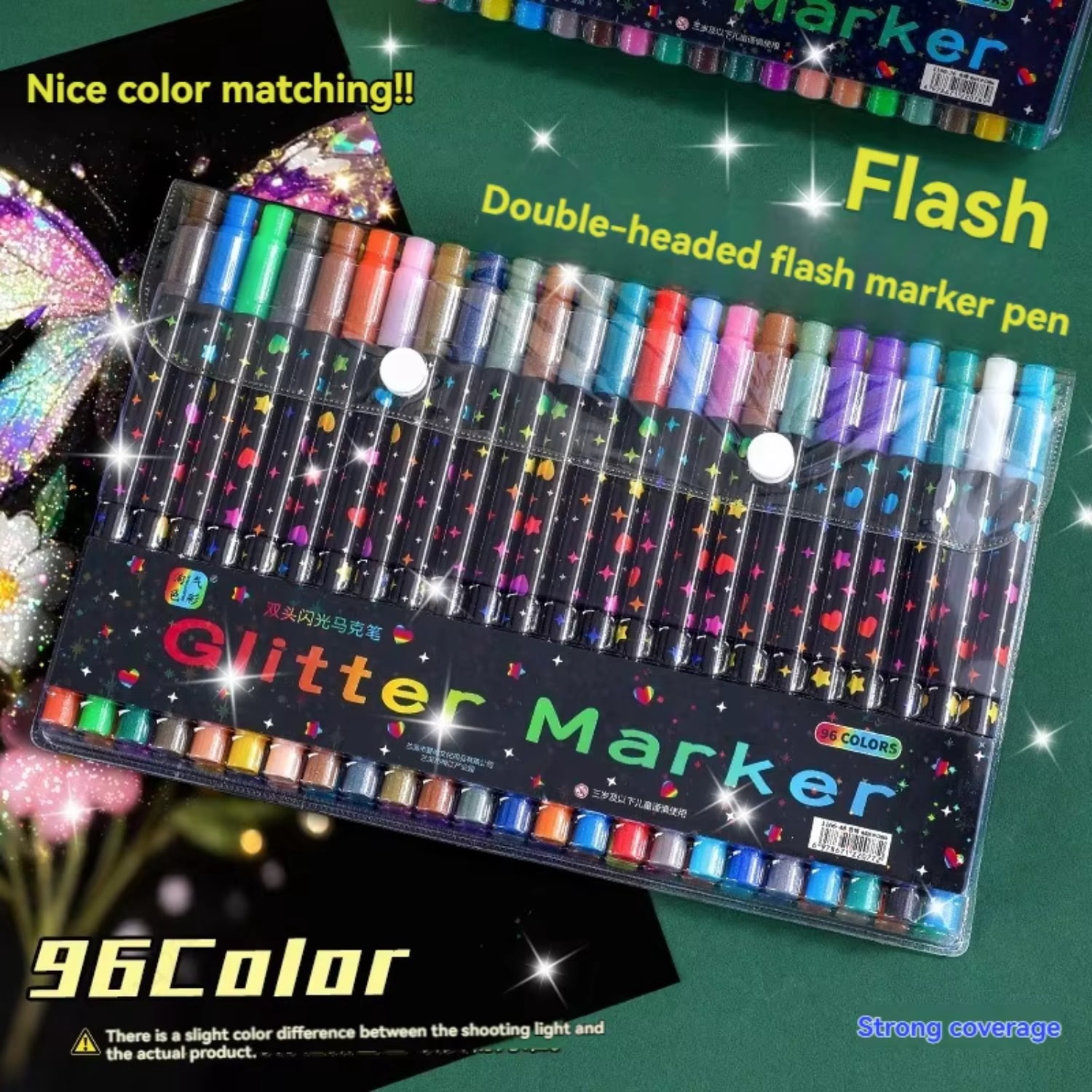 24/48/72/96 Colors Acrylic Paint Markers, Dual-Tip with Fine Tip and Brush Tip Pens for Stone, Wood, Calligraphy, Canvas, Ceramic, Metal, Glass, Rock Painting, and DIY Crafts