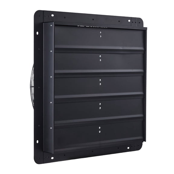 24" 4800 CFM Industrial Grade Shutter Exhaust Fan, Wall Mounted Attic Ventilation Fan with Variable Speed Dial, Low Noise AC Motor, Heavy-Gauge Steel for Large Space Cooling in Garage, Barn, Shed