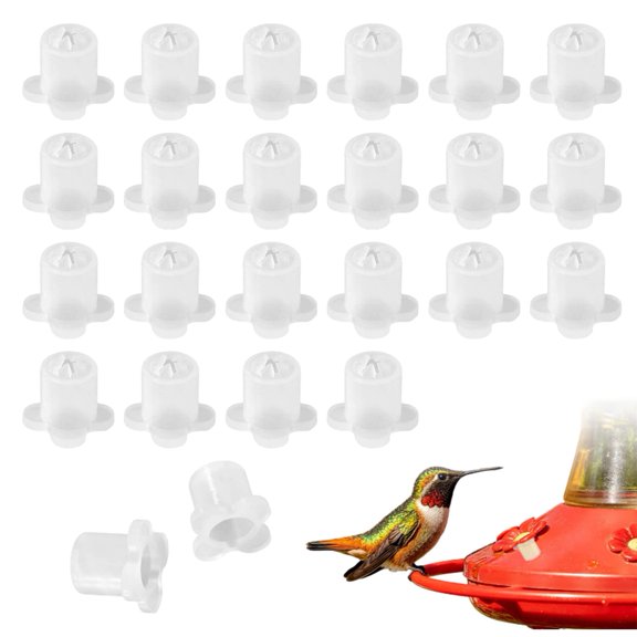 24/48Pcs Bee Guards for Hummingbird Feeders, Nectar Guard Tips for Hummingbird Feeder Flower Ports, Hummingbird Feeder Replacement Parts