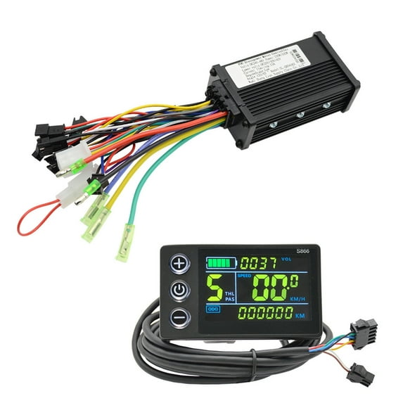 24-48V Brushless Motor Controller Sine Waves Motor Speed Controller with S866 LCD Display Modification Accessories