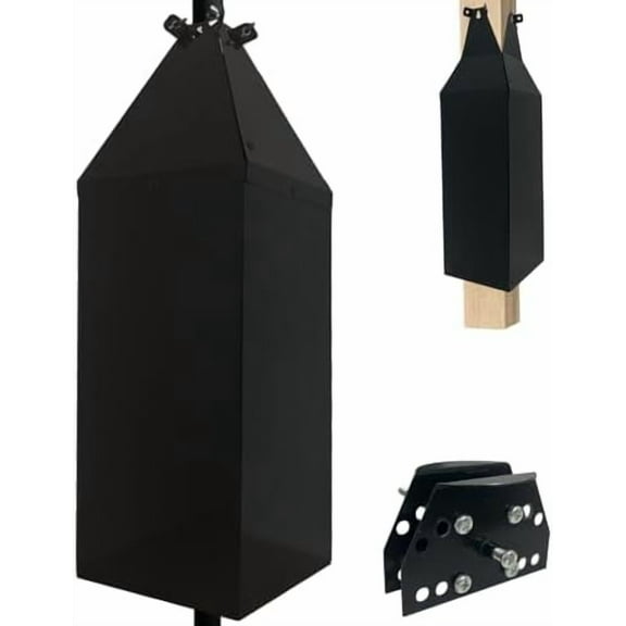 24.4Inch Metal Squirrel Baffle, Adjustable Opening Size, for Up to 4x4 Inch Wide Wooden Post, Squirrel Baffle for Bird Feeders Without Removing Bird Feeder Poles Or Shepherd's Hooks.$$Garden & Patio