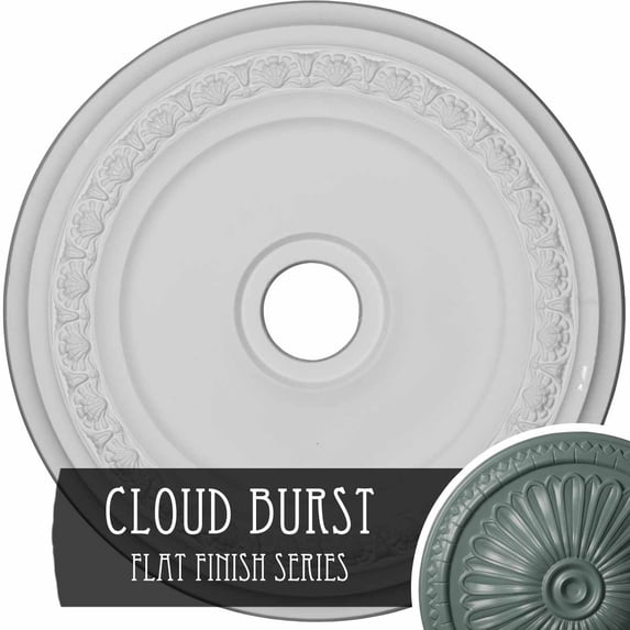 24 5/8"OD x 1 1/2"P Salford Ceiling Medallion, Hand-Painted Cloud Burst