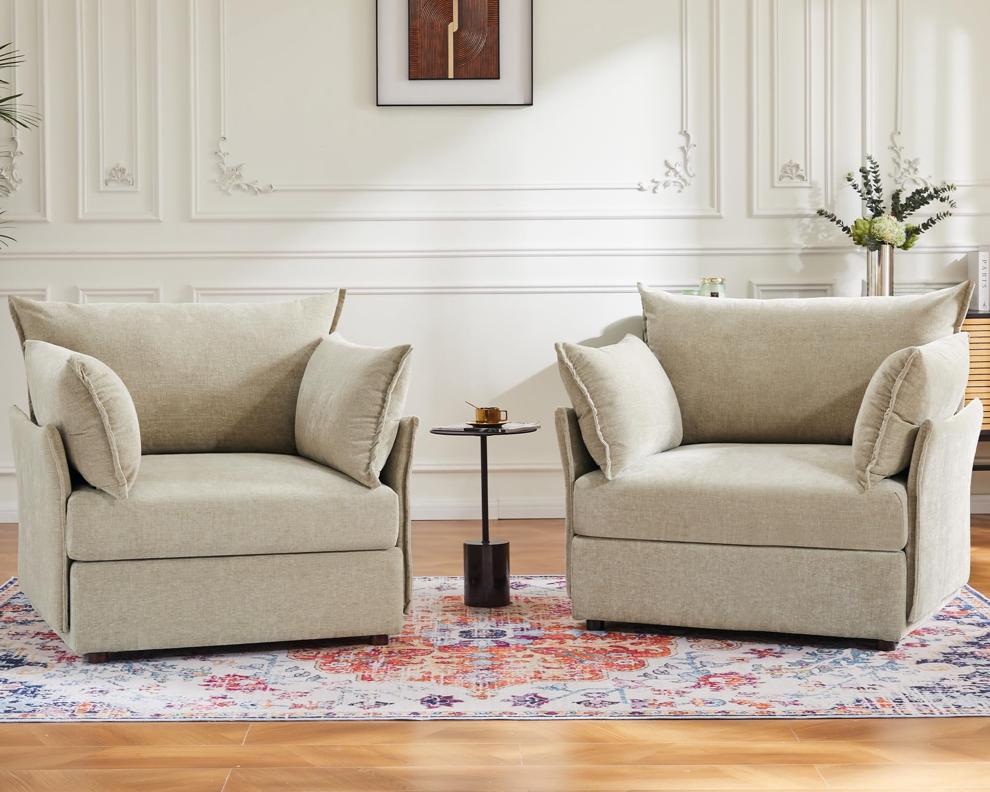 JULY'S SONG 24.5" Deep Seat Accent Chair, Modern Sofa Chairs in Living ...
