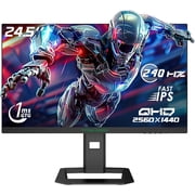 24.5 Inch 240Hz 1440p Gaming Monitor,2K QHD Computer Monitor Fast IPS Panel 1ms GTG Response Time,Adaptive Sync,123% sRGB HDR,Game+ Assist,VESA DisplayHDR 500-TITAN ARMY P2510S PLUS