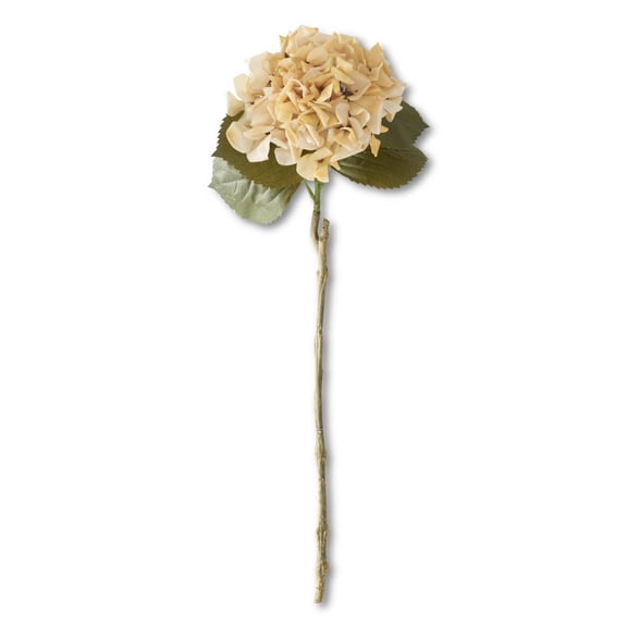 24.5 Inch Cream Real Touch Artificial Hydrangea Floral Stem